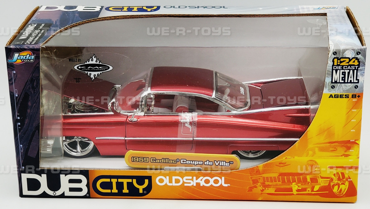 Dub City Old Skool 1959 Cadillac Coupe de Ville Vehicle Red Jada