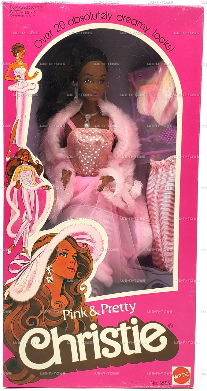 Barbie Pink Pretty Christie Doll African American 1981 Mattel No