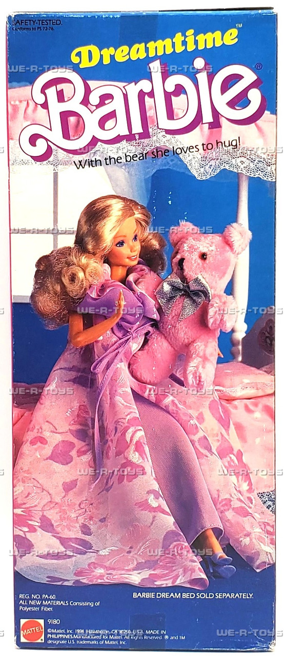 Barbie Dreamtime Doll With Her Cuddly Bear Mattel 1984 No