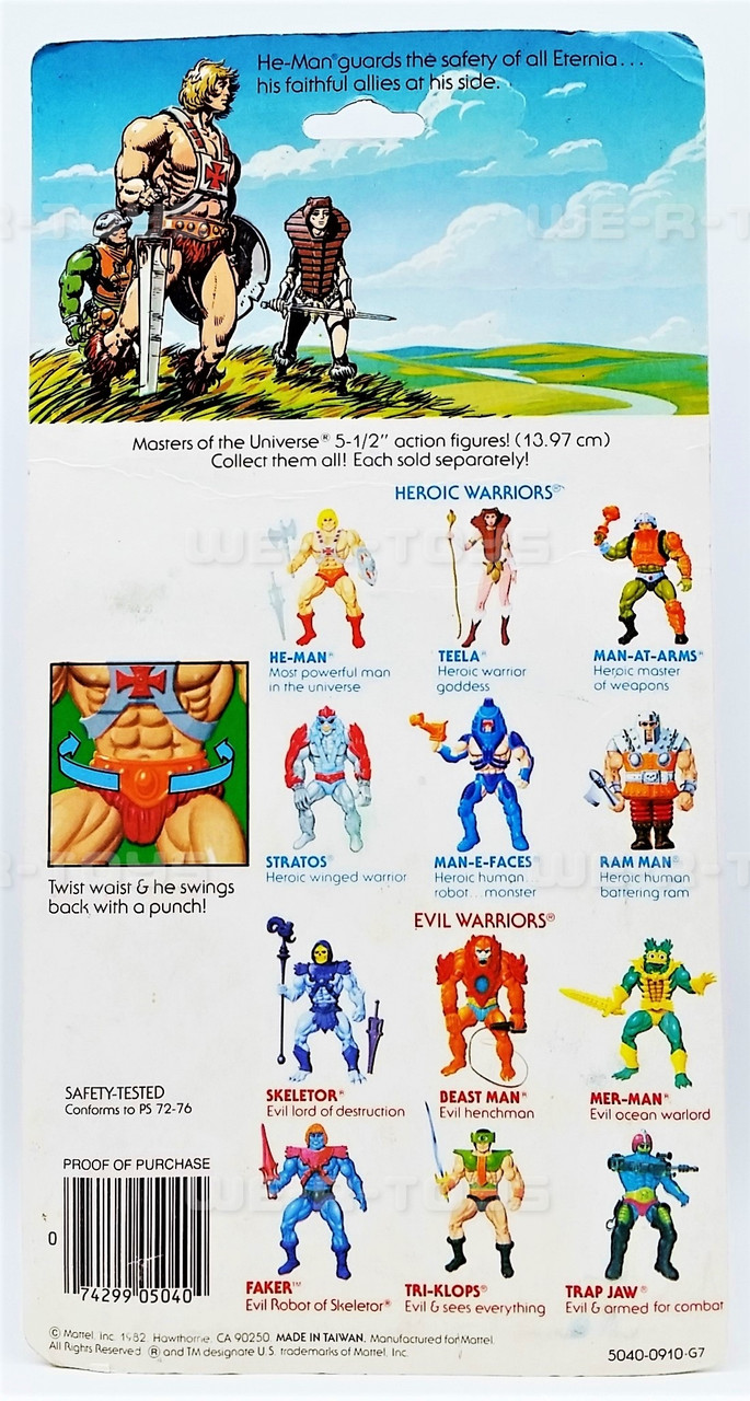 Original He-Man Masters Of The Universe MOC 1982 MOTU Sealed