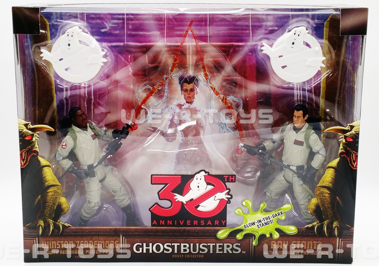 Ghostbusters 30th Anniversary Winston & Ray Figures Mattel 2014 No BHV34  NRFB