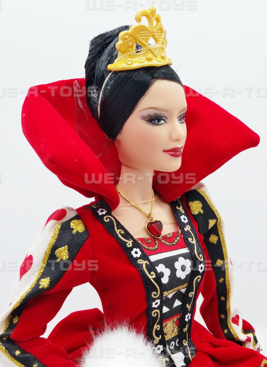 Alice in Wonderland Queen of Hearts Barbie Doll 2007 Silver