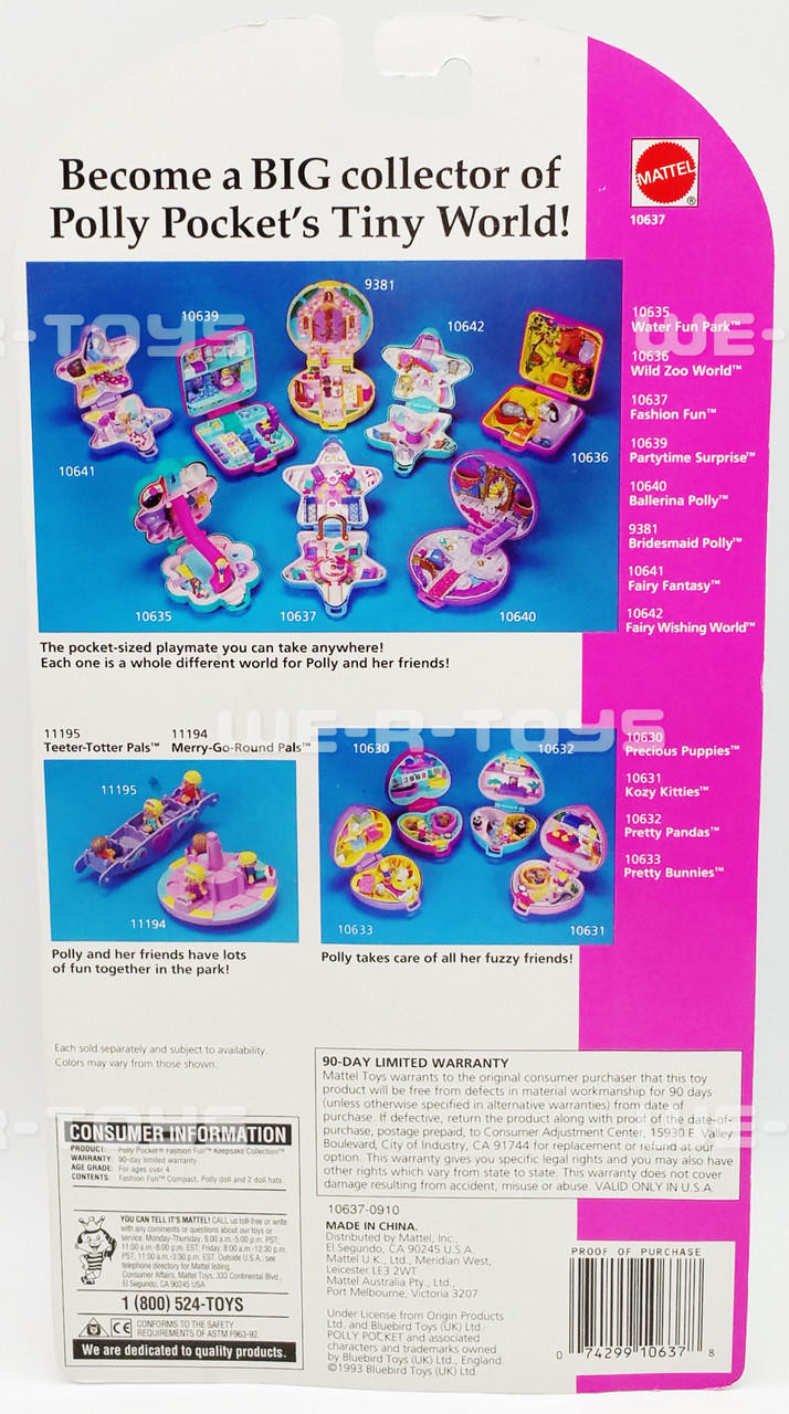 Polly Pocket Keepsake Collection Fashion Fun Mattel 1993 No
