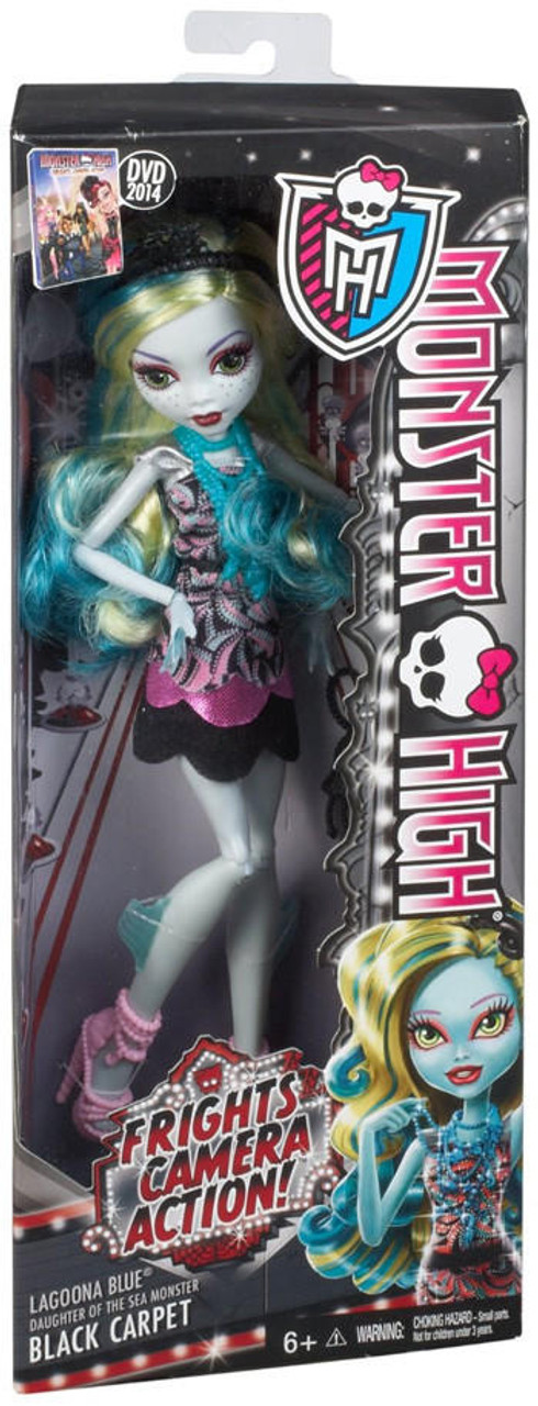 Monster High Doll with Posters, Lagoona Blue in Black and White