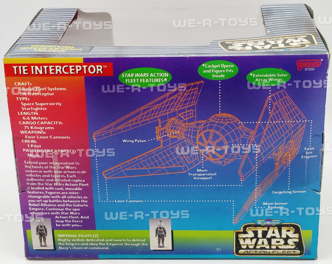 Star Wars Micro Machines Action Fleet Tie Interceptor Galoob 1996 NRFB