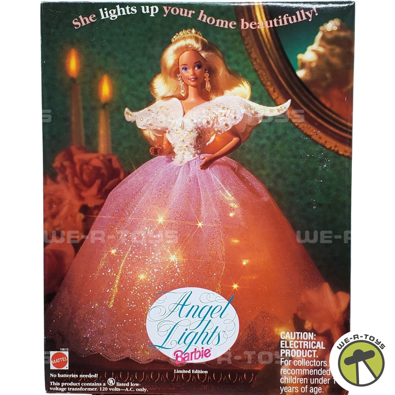 Angel Lights Barbie Doll Tree Topper Light up Angel Limited