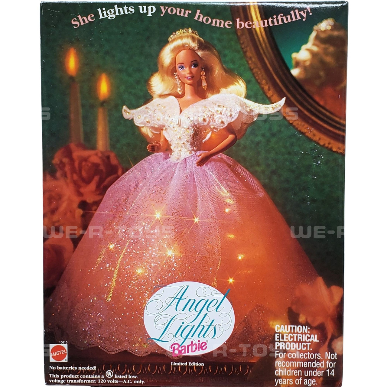 Angel Lights Barbie Doll Tree Topper Light up Angel Limited