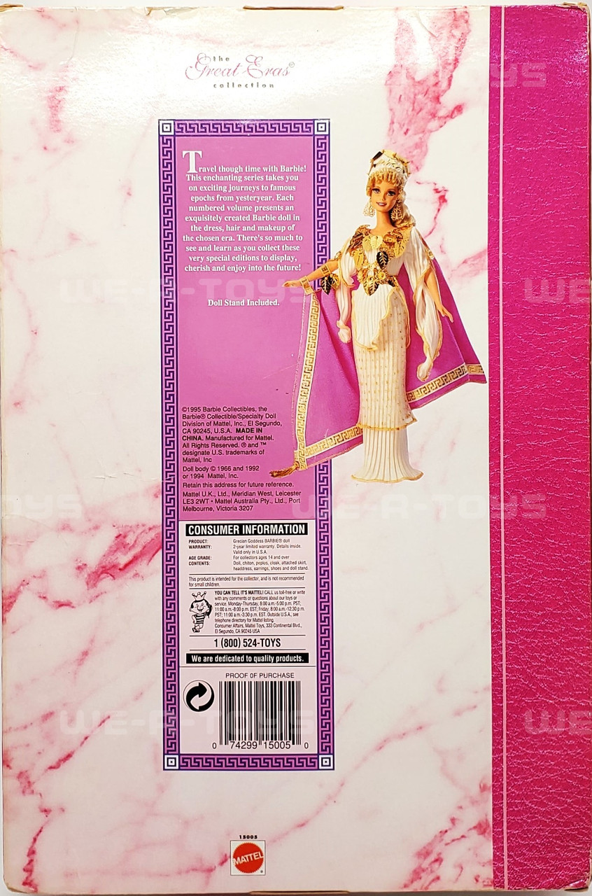 Grecian Goddess Barbie Doll The Great Eras Collection Volume 7