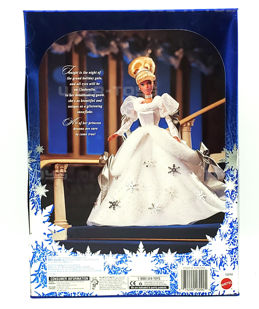 Disney Holiday Princess Cinderella Doll Special Edition 1996