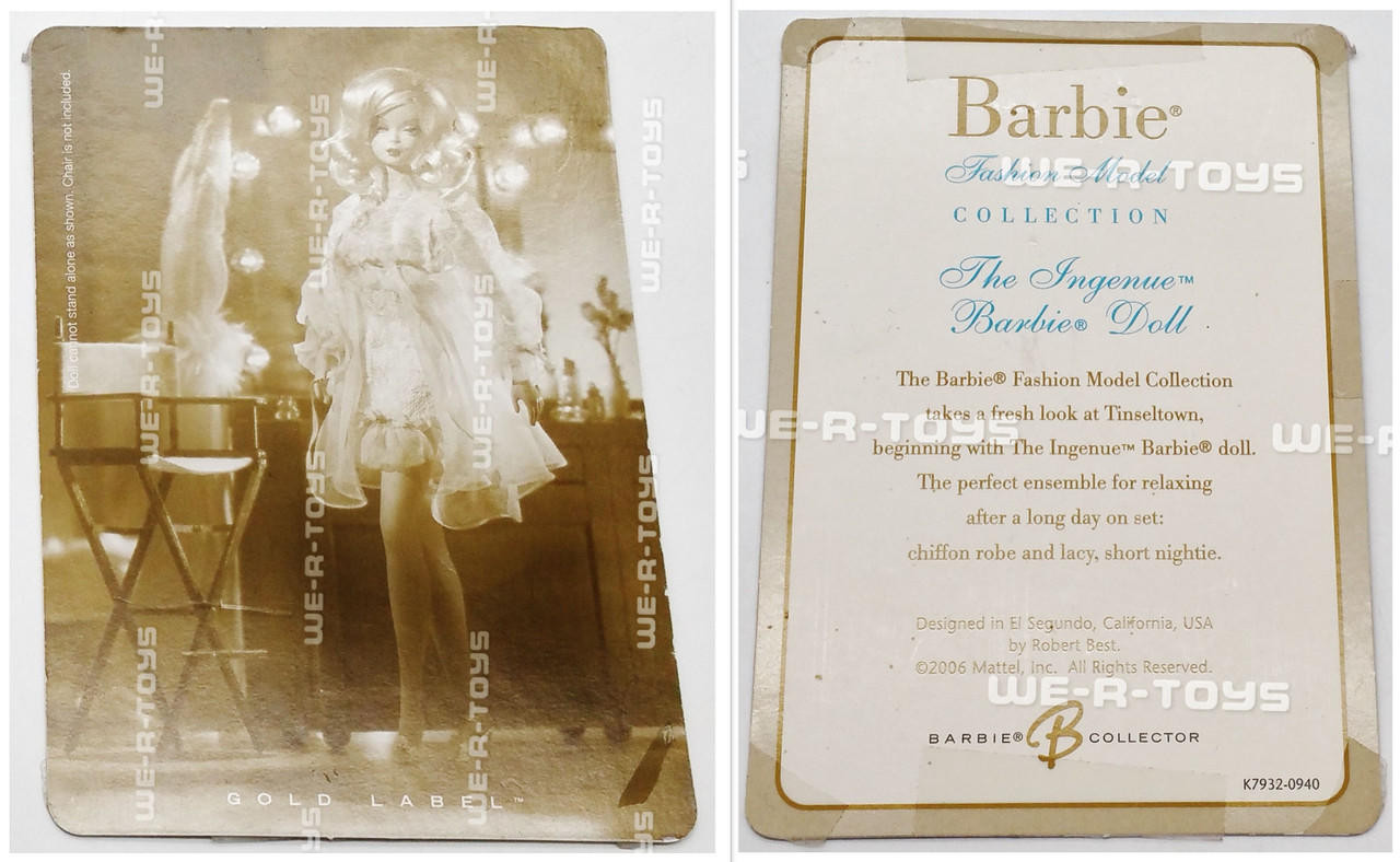Barbie The Ingenue Silkstone Doll Fashion Model Collection Mattel