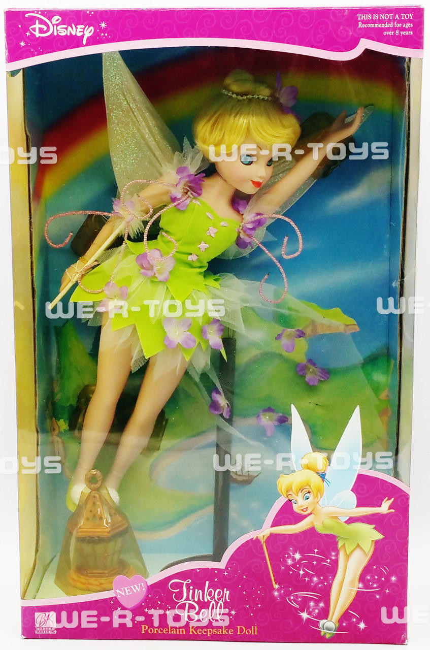 Disney's Peter Pan Tinkerbell Porcelain Keepsake Doll BK 2003 No. 1065 NEW