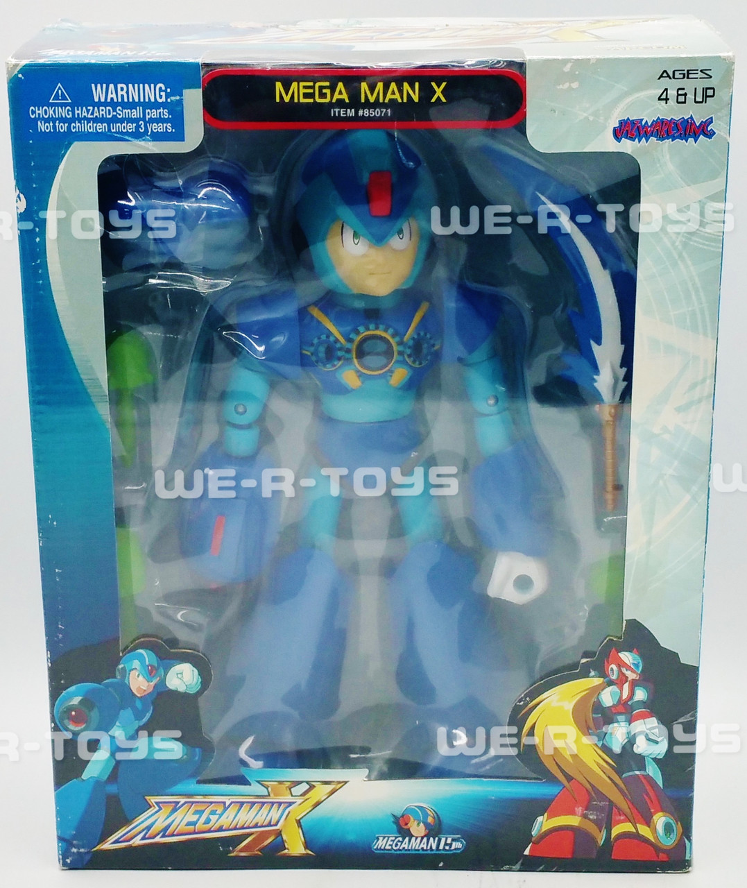 Mega Man X Action Figure 15th Anniversary Capcom Jazwares 2003 No
