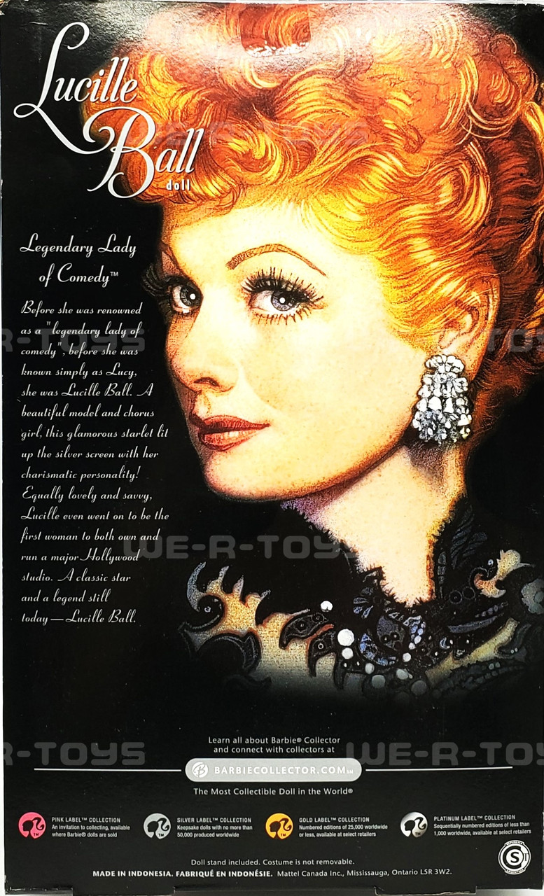 Lucille Ball Legendary Lady of Comedy Pink Label Barbie Doll 2008