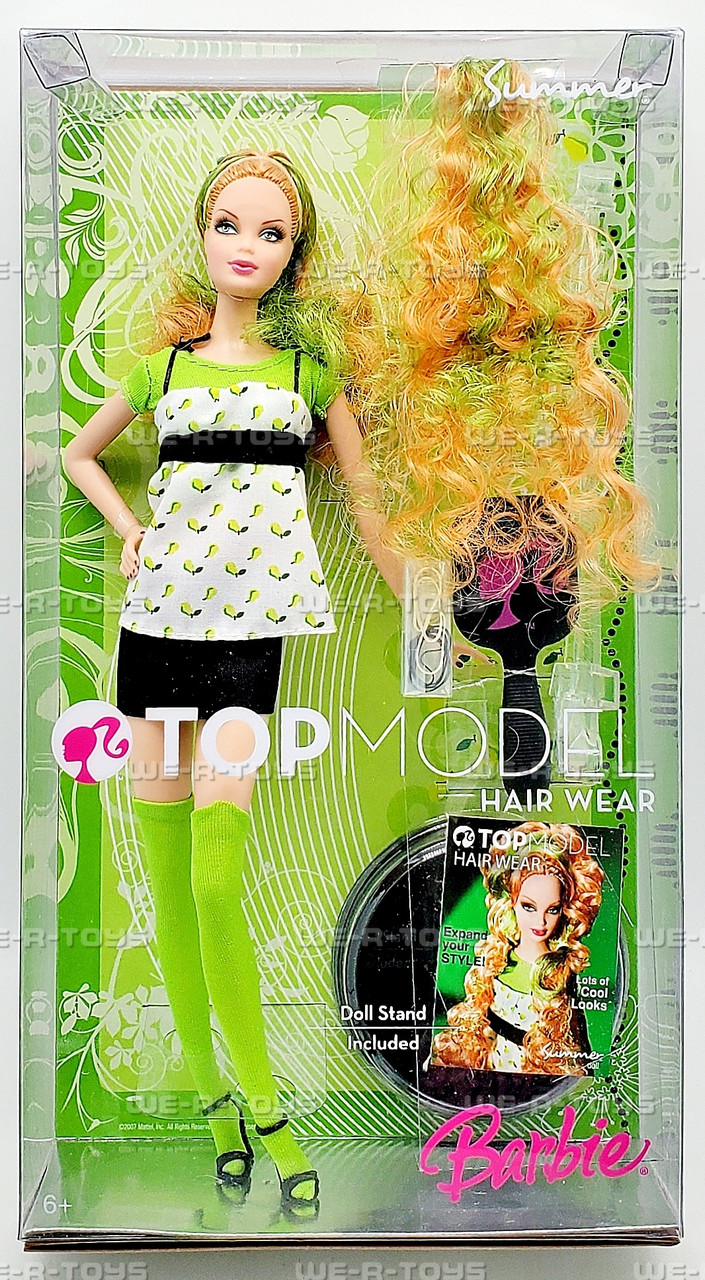 Barbie Top Model Hair Wear Summer Doll 2007 Mattel M5796