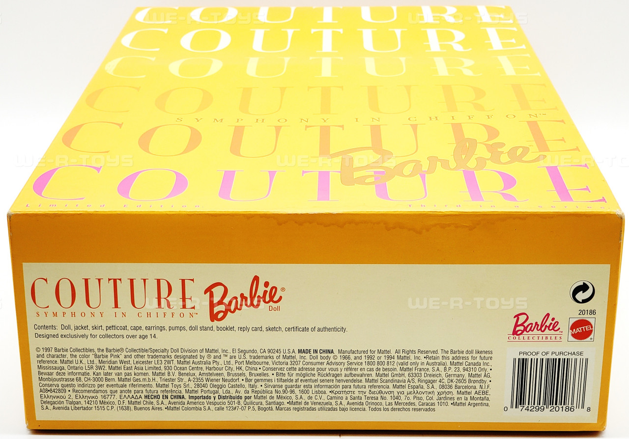 特別価格Barbie Couture Symphony in Chiffon Limited Edition好評販売