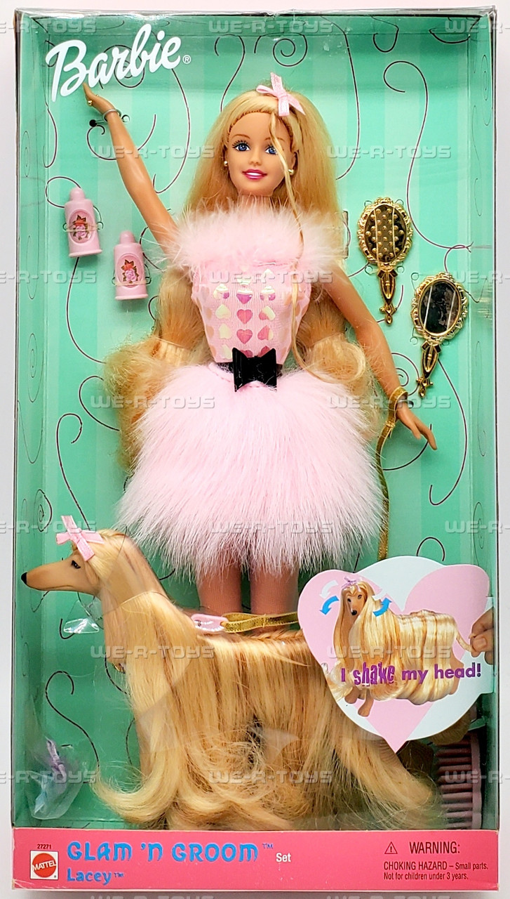 1999 Mattel Barbie Doll Barbie Lacey Dolls Glam 'n Groom Set 1999