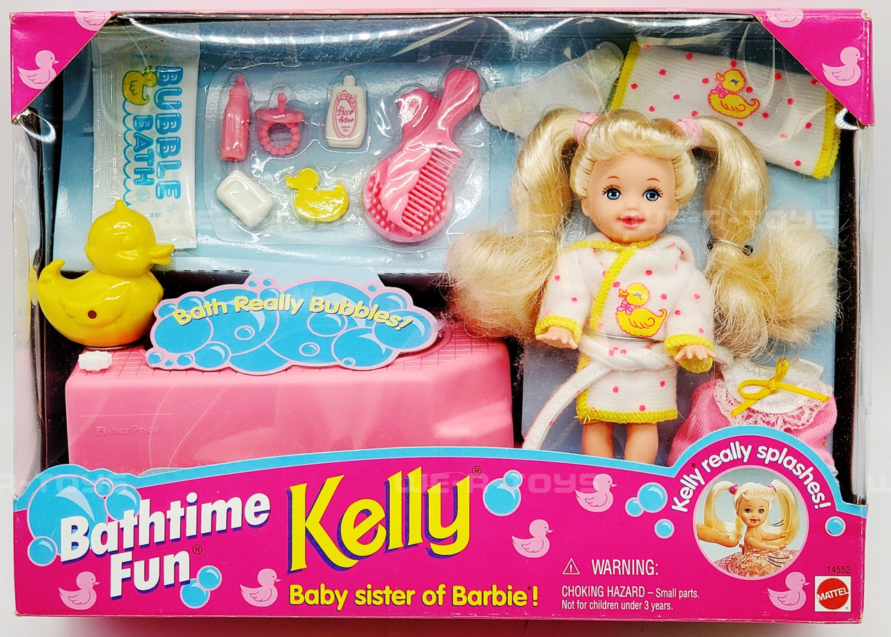 Barbie Bathtime Fun Kelly Doll Play Set 1995 Mattel #14552 NRFB