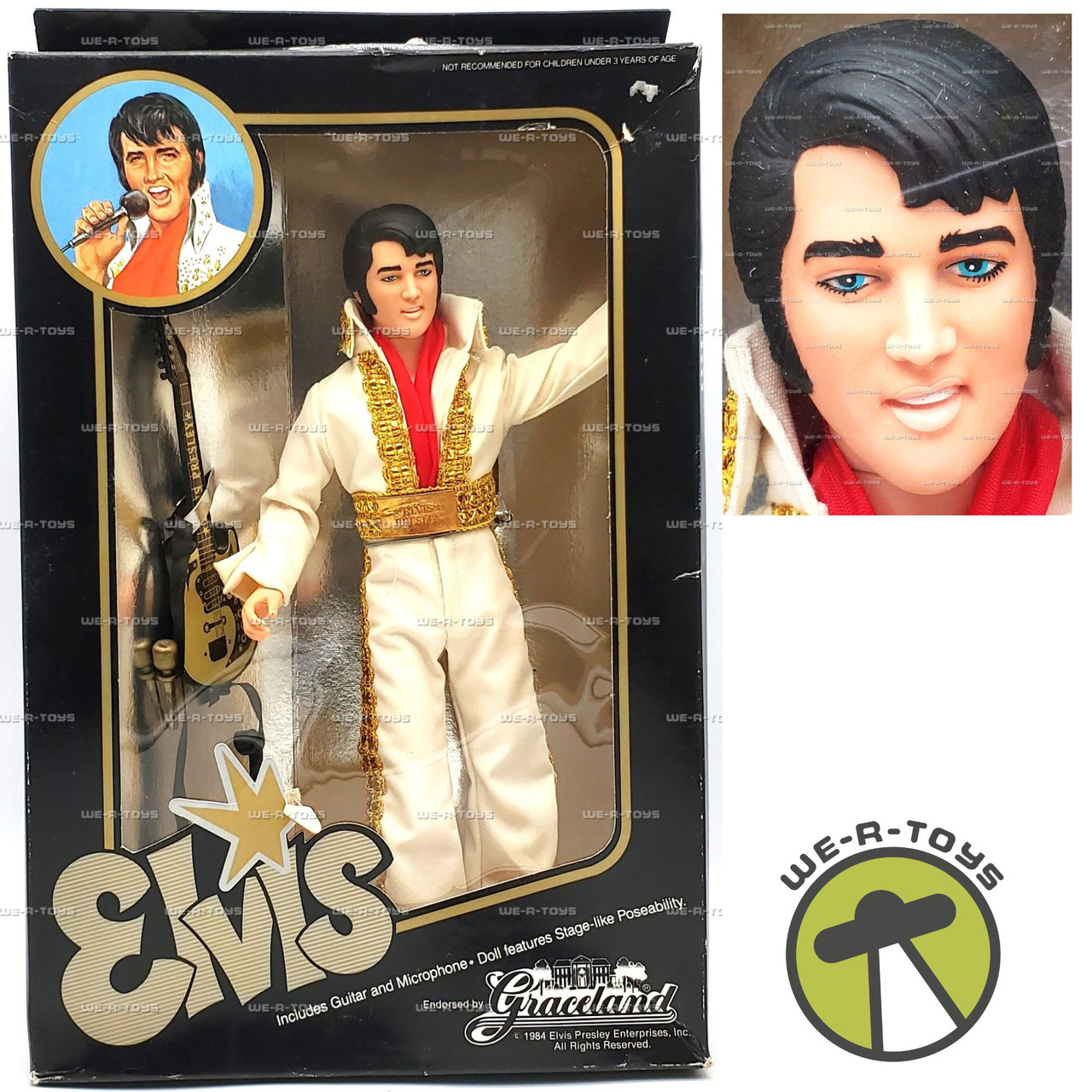 Elvis Presley Doll With Guitar and Microphone 1984 Eugene Doll Co. No 21290 - We-R-Toys Elvis Presley Doll With Guitar and Microphone 1984 Eugene Doll Co. No 21290 - We-R-Toys