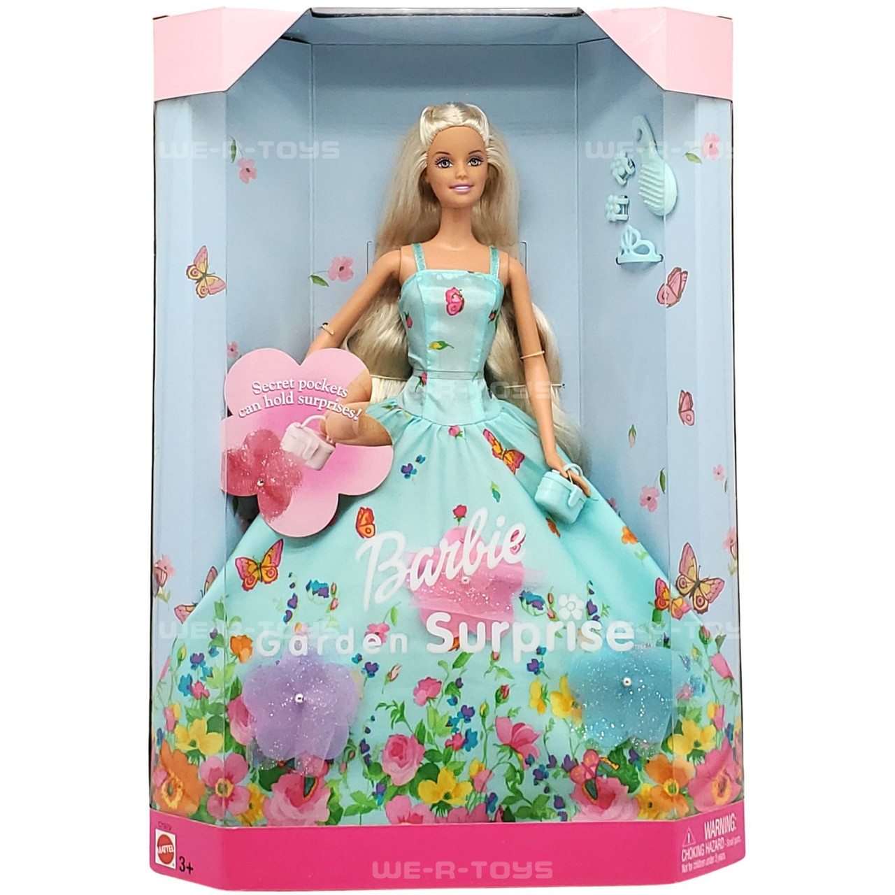 Garden Surprise Barbie Doll Teal Dress 2002 Mattel #C1979