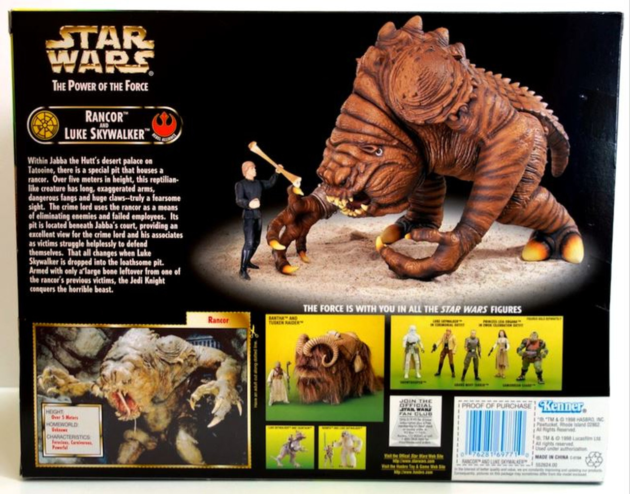 Star Wars Power of the Force Rancor and Luke Skywalker Figure Set Kenner  1998