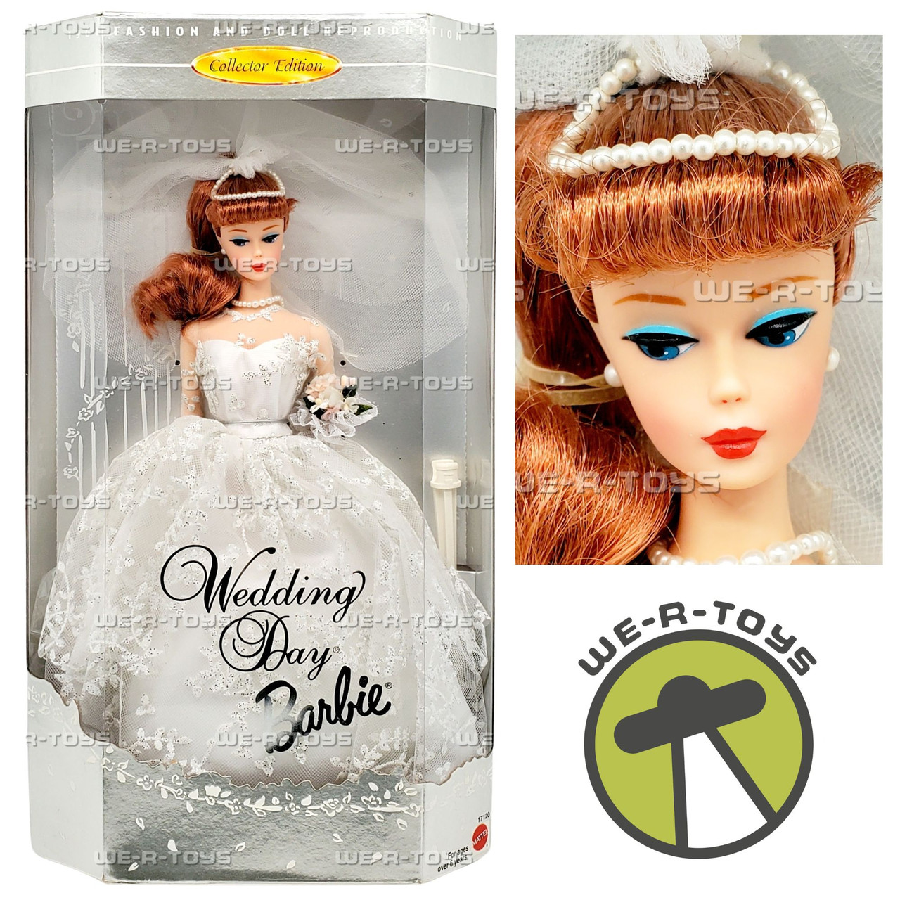 Wedding Day Barbie Redhead 1961 Reproduction Doll 1996 Mattel 17120 Wedding Day Barbie Redhead 1961 Reproduction Doll 1996 Mattel 17120