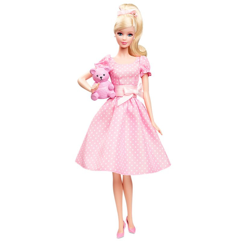Mattel Barbie Collector It's A Girl Barbie with Stuffed Bunny and Doll Stand Mattel Barbie Collector It's A Girl Barbie with Stuffed Bunny and Doll Stand
