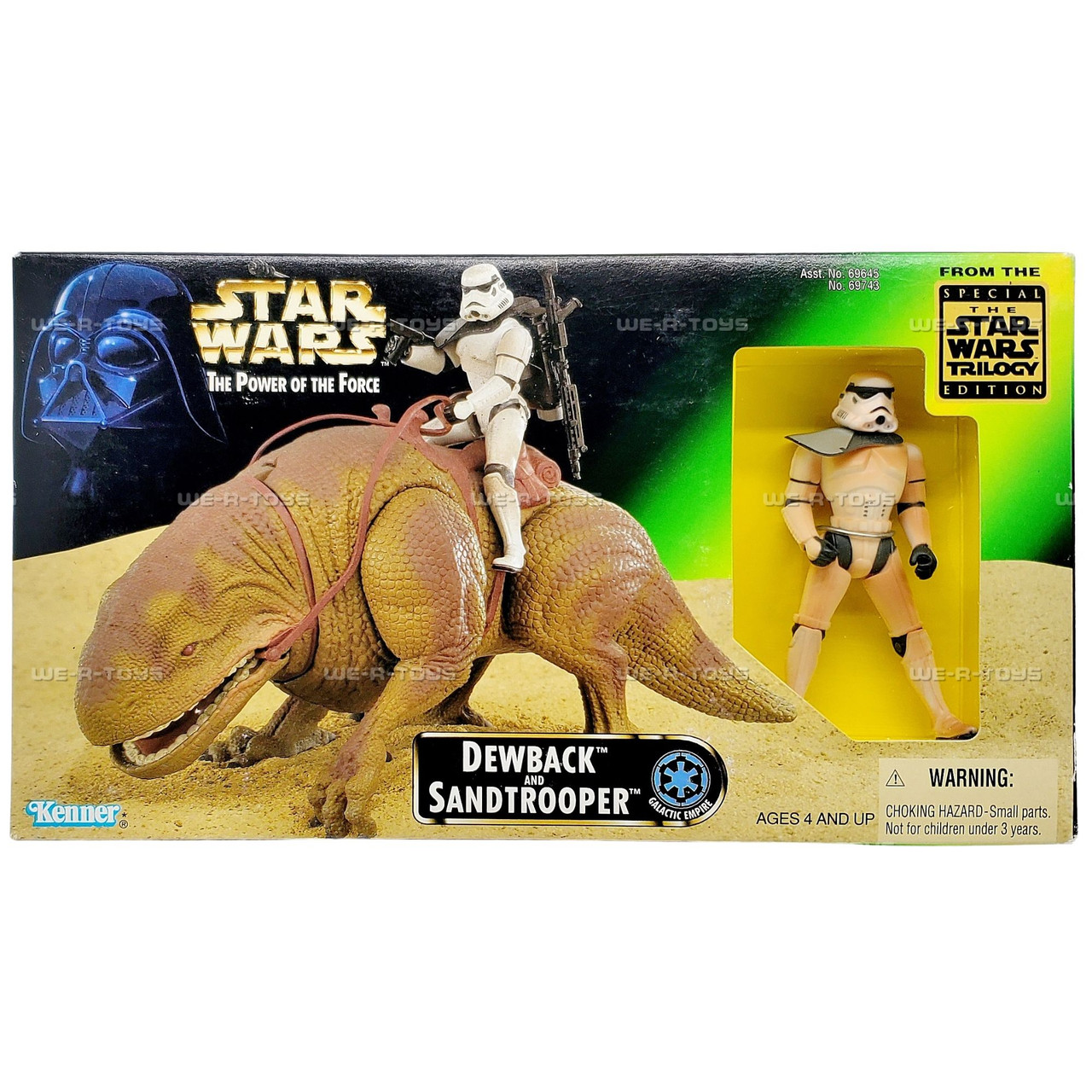 Star Wars Power of the Force Dewback and Sandtrooper Figures 1997