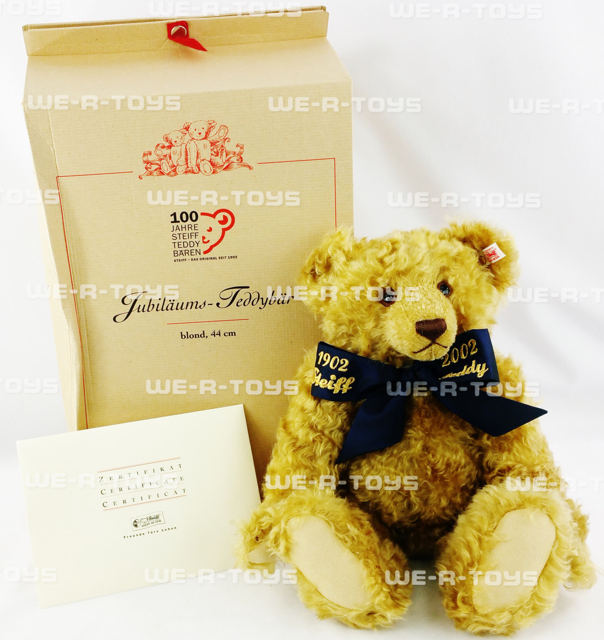 Steiff Club 100th Anniversary 1902 Blond Teddy Bear 2002 No