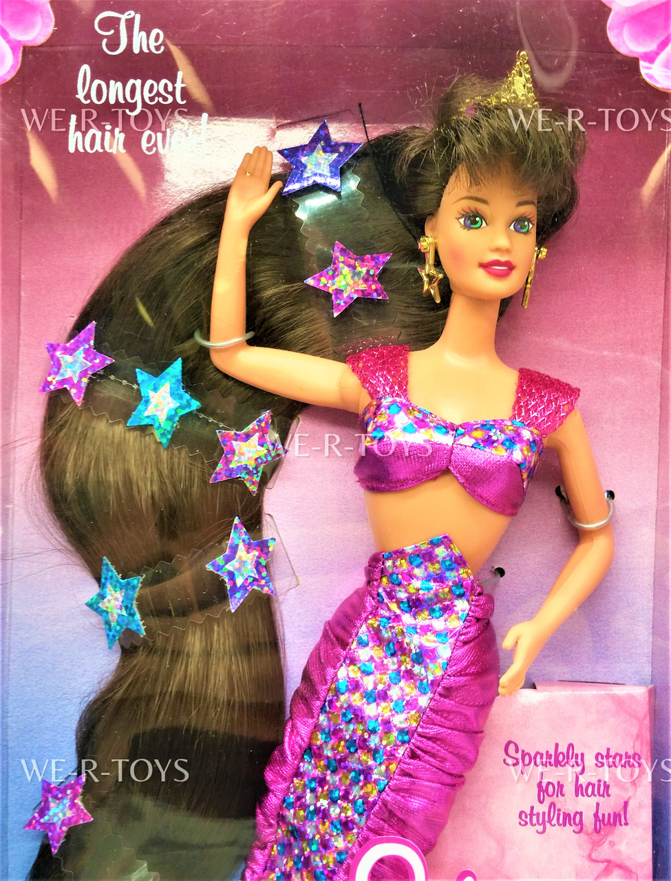 Barbie 1995 Jewel Hair Mermaid Teresa Doll in Pink with The Longest Hair  Ever