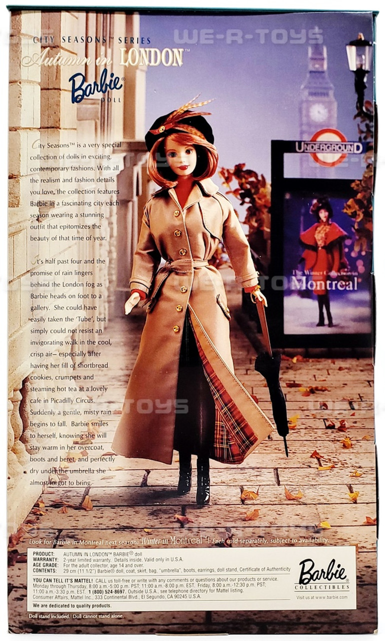 Autumn in London Barbie Doll City Seasons Collector Edition 1999 Mattel  22257