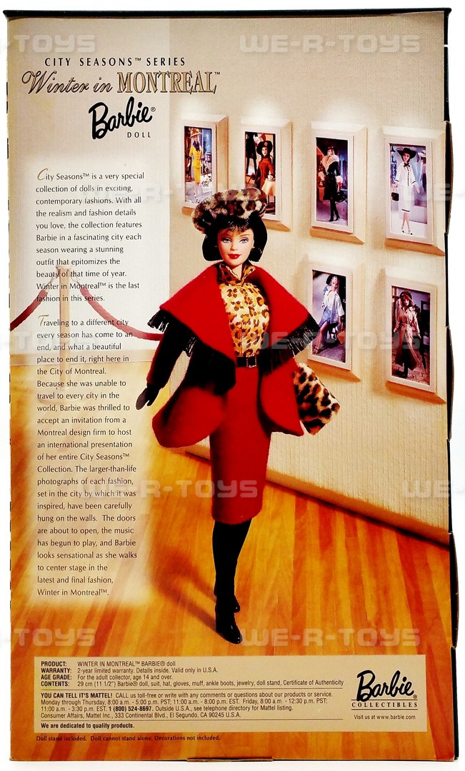 Winter in Montreal Barbie Doll City Seasons Winter Collection 1999