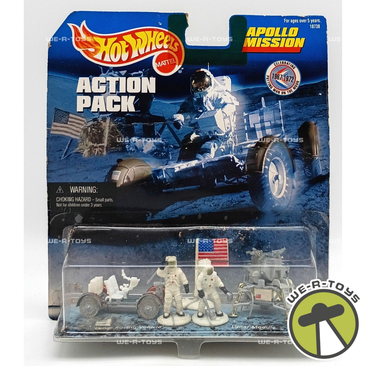 Hot Wheels Apollo Mission Action Pack Vehicle & Figure Set 1998