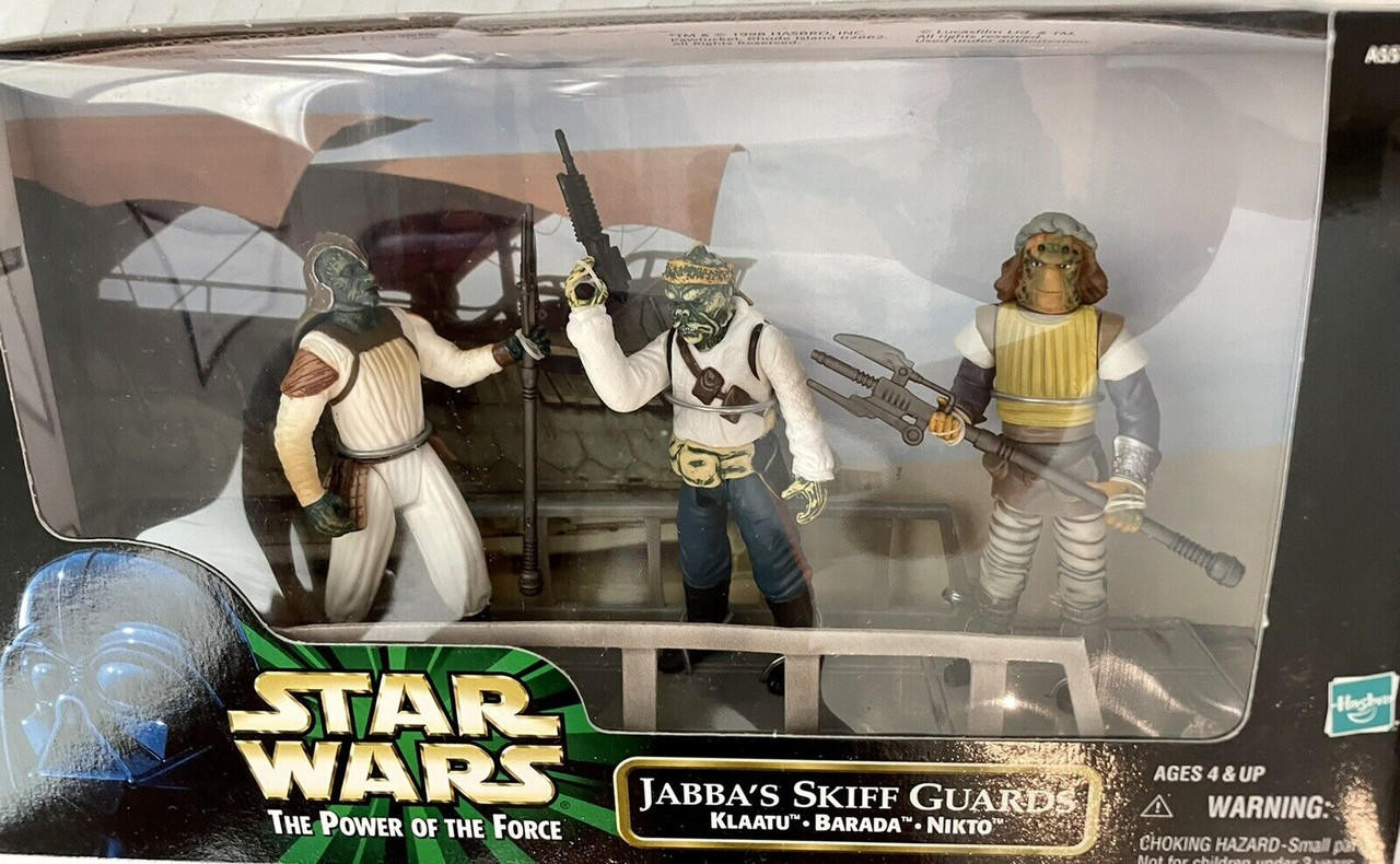 Star Wars The Power of the Force Jabba's Skiff Guards Figure Set 1998 Hasbro