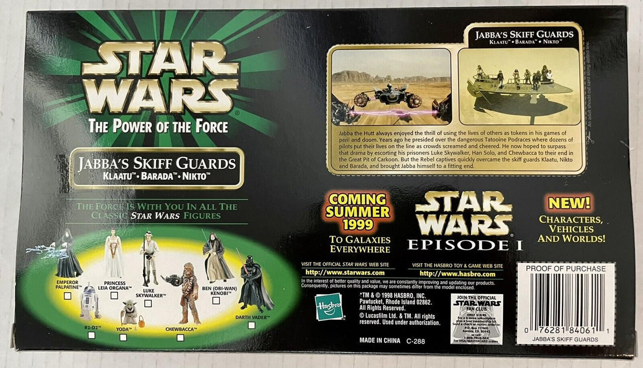 Star Wars The Power of the Force Jabba's Skiff Guards Figure Set 1998 Hasbro