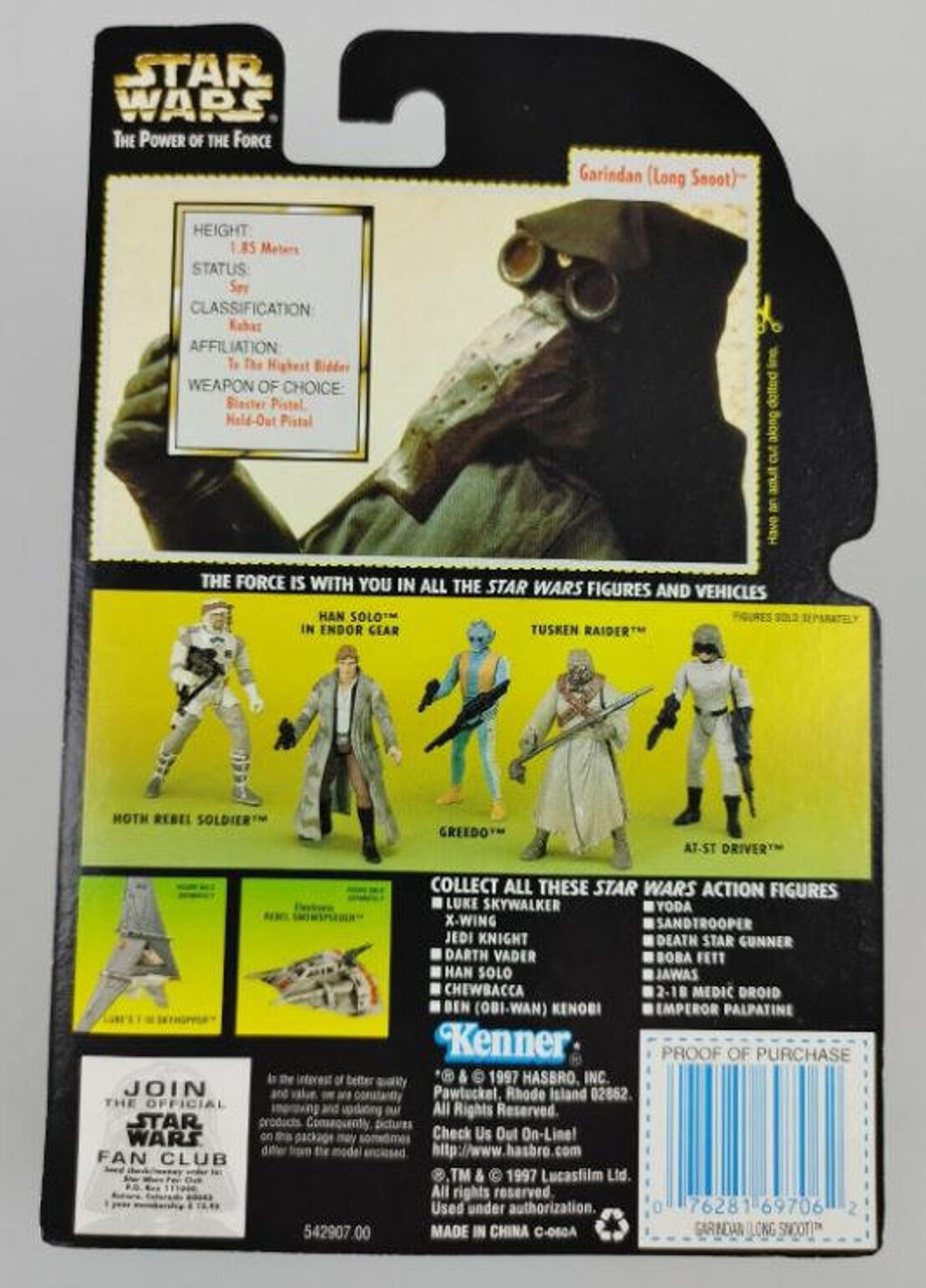 Star Wars The Power of the Force Garindan (Long Snoot) Action Figure 1997  Kenner