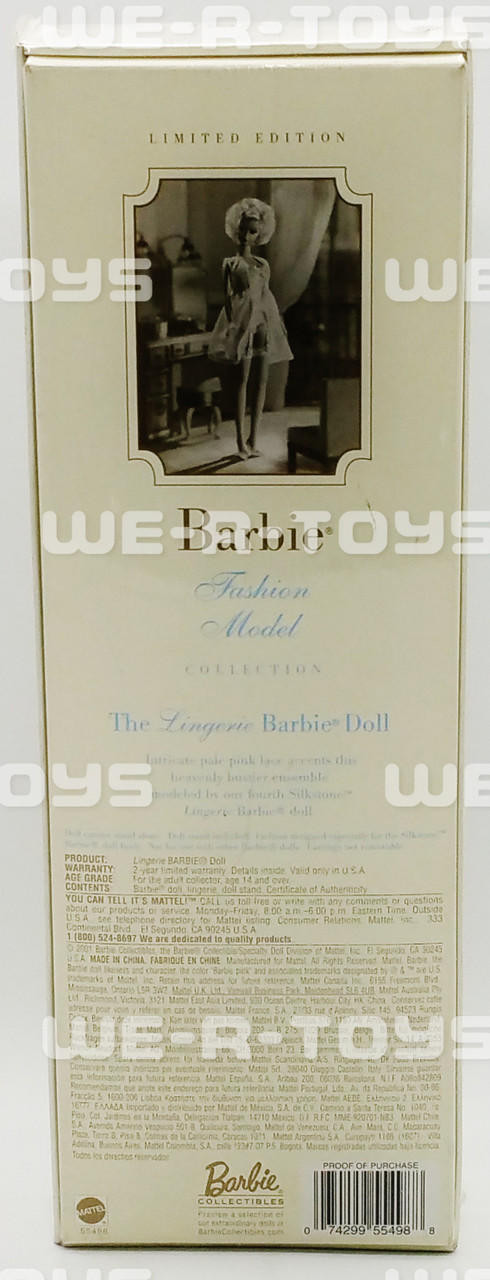 Barbie Fashion Model Lingerie 1度開封 LINGERIE BLONDE BARBIE #1 IN THE COLLECTION~NRF MINT BOX