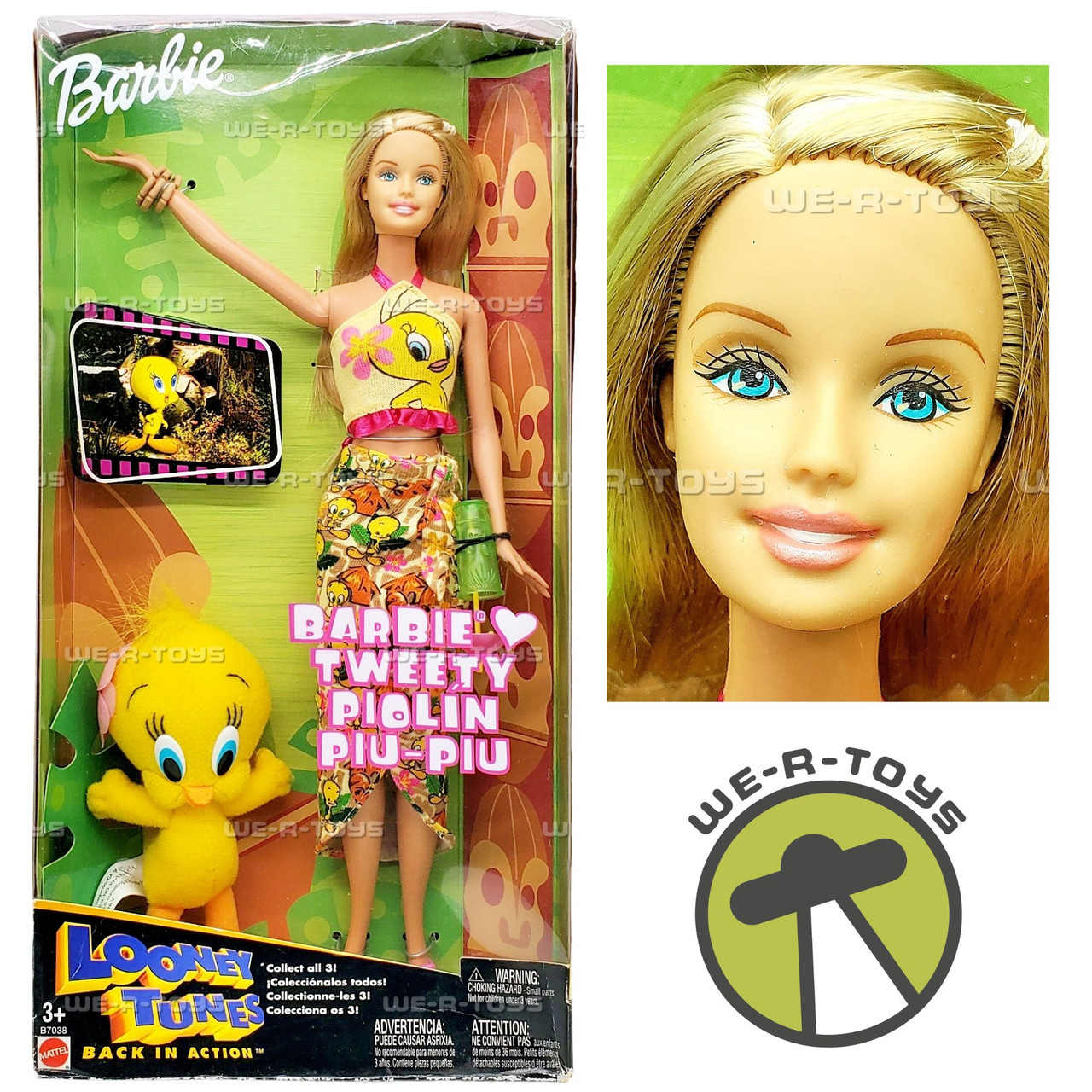 Barbie Doll Top - Looney Tunes Tweety Bird Graphic Pink Shirt, Fits Most Barbies (Doll Not Included)