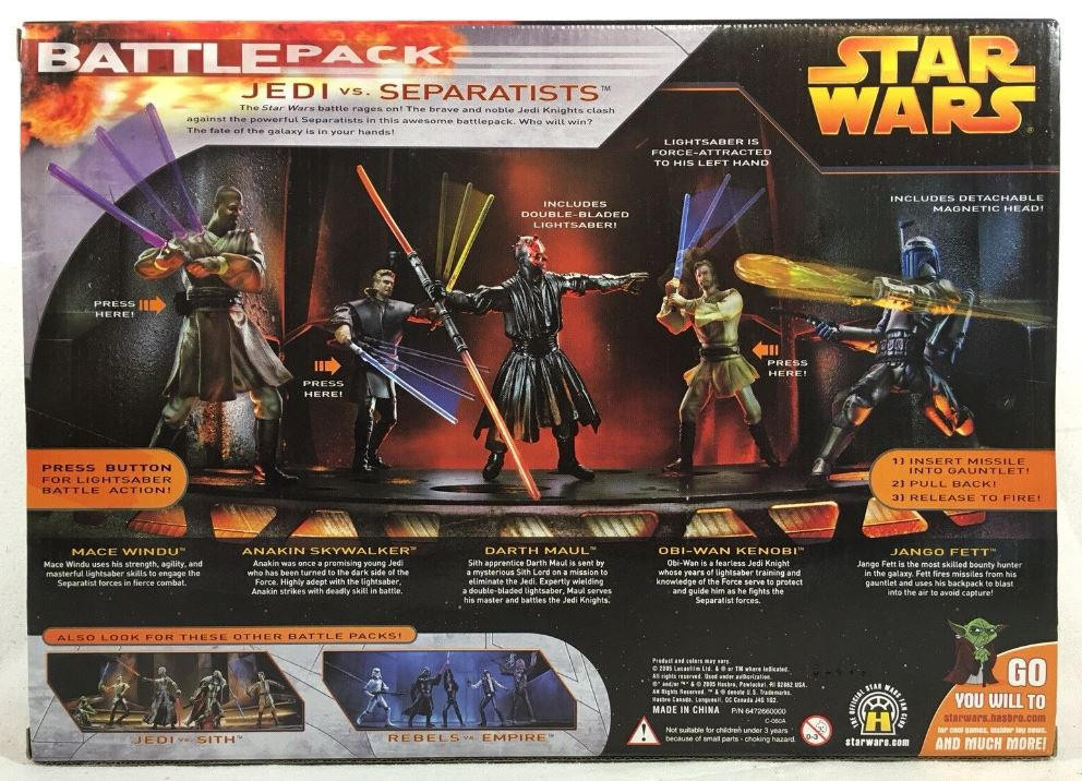 Star Wars Battle Pack Jedi vs. Separatists Figure Set 2005 Hasbro