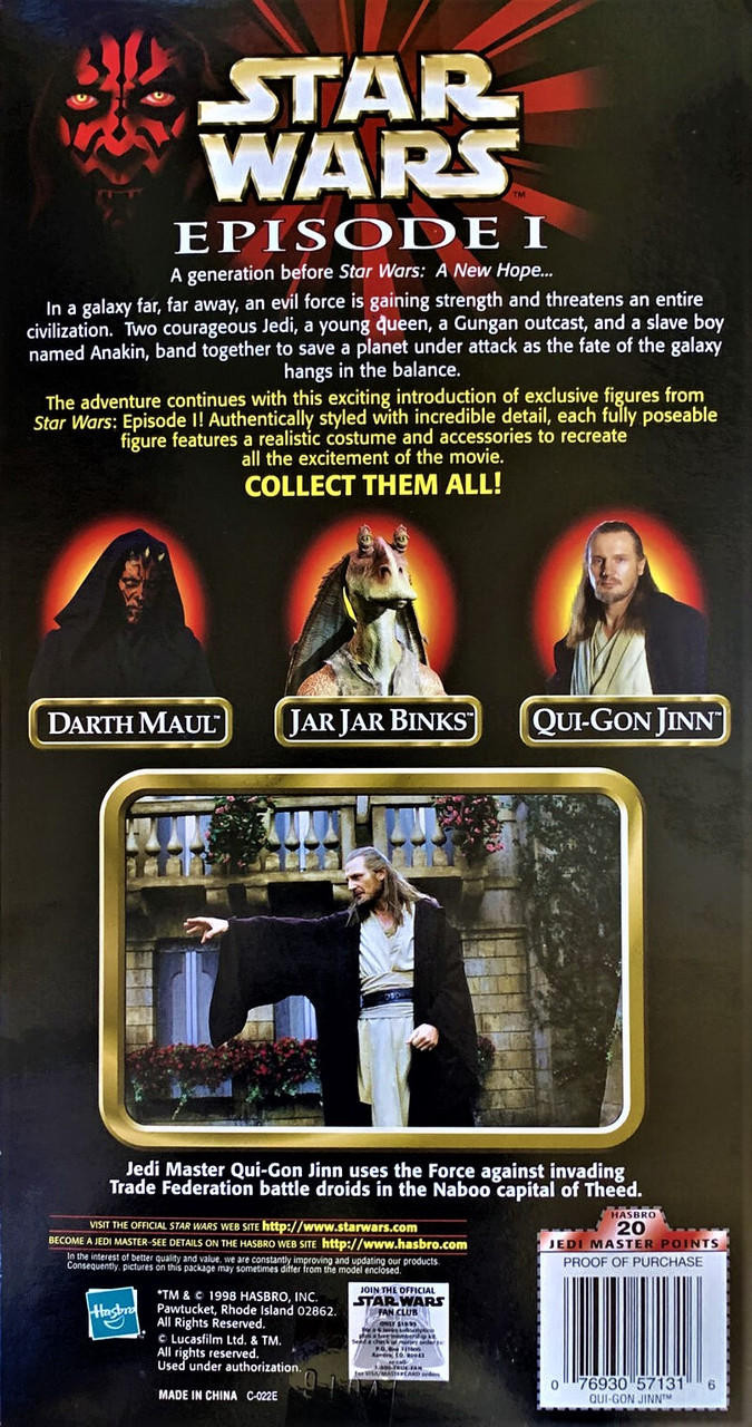 Star Wars Episode I Action Collection Qui-Gon Jinn 12 Inch Figure