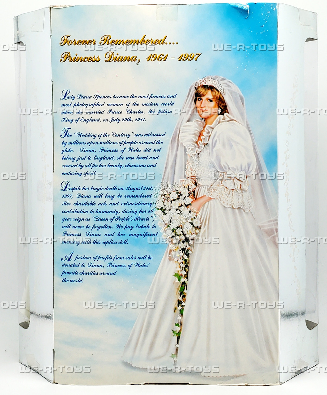 Diana Princess of Wales Queen of People's Hearts Doll Wedding Gown 1997 NRFB - We-R-Toys Diana Princess of Wales Queen of People's Hearts Doll Wedding Gown 1997 NRFB - We-R-Toys