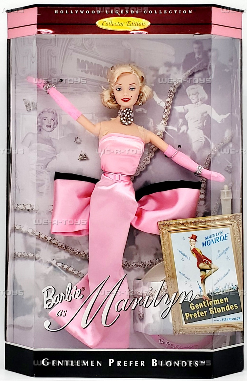 Barbie Doll as Marilyn Monroe Pink Dress Gentlemen Prefer Blondes 1997 Mattel - We-R-Toys Barbie Doll as Marilyn Monroe Pink Dress Gentlemen Prefer Blondes 1997 Mattel - We-R-Toys