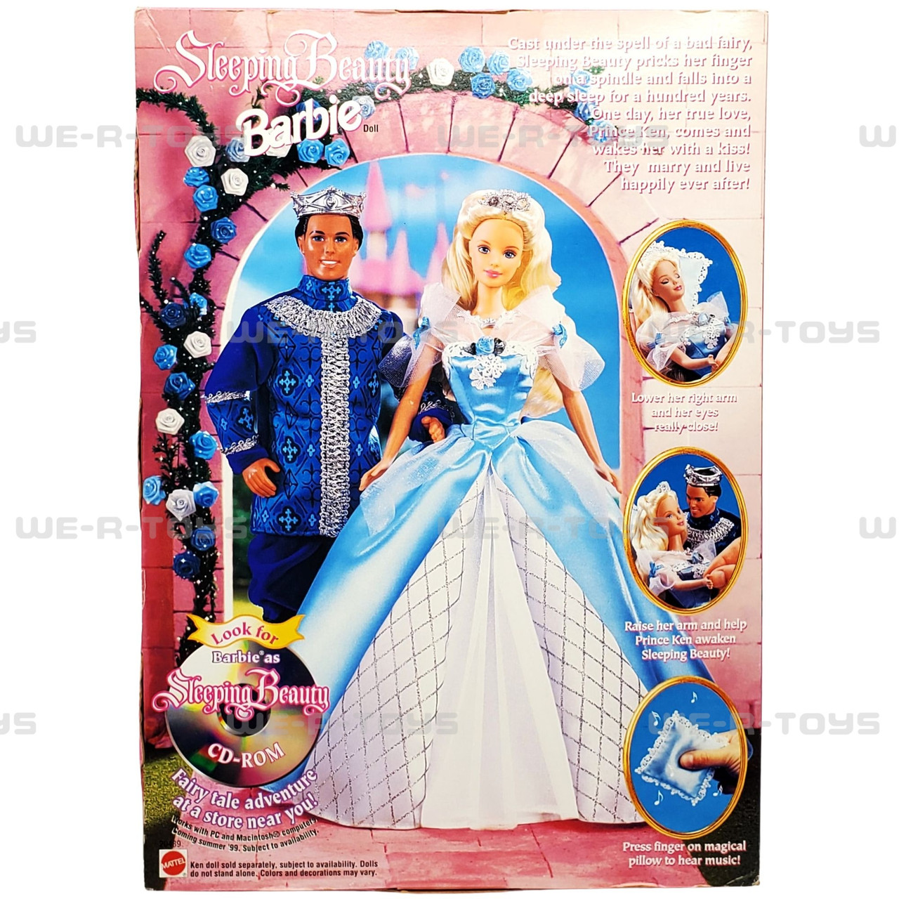 Sleeping Beauty Barbie Doll with Magical Eyes and Musical Pillow