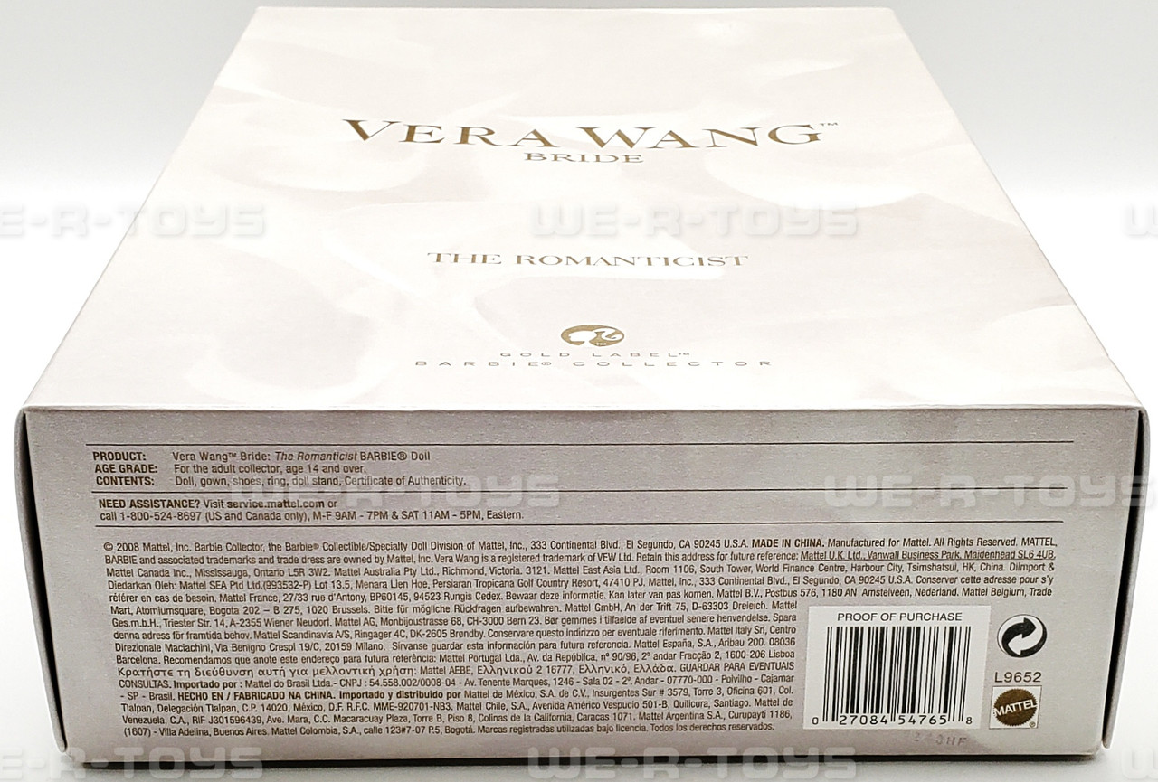 バービーゴールドラベルVeraWangBRIDE THE ROMANTICIST Vera Wang Bride: the Romanticist 2008 Barbie Doll for sale