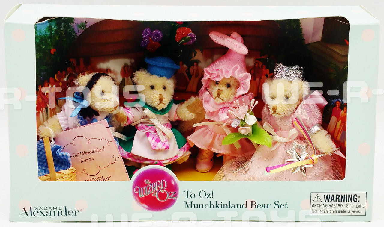 Madame Alexander To OZ! Munchkinland Bear Set Dorothy Glinda Munchkins 2003  NEW