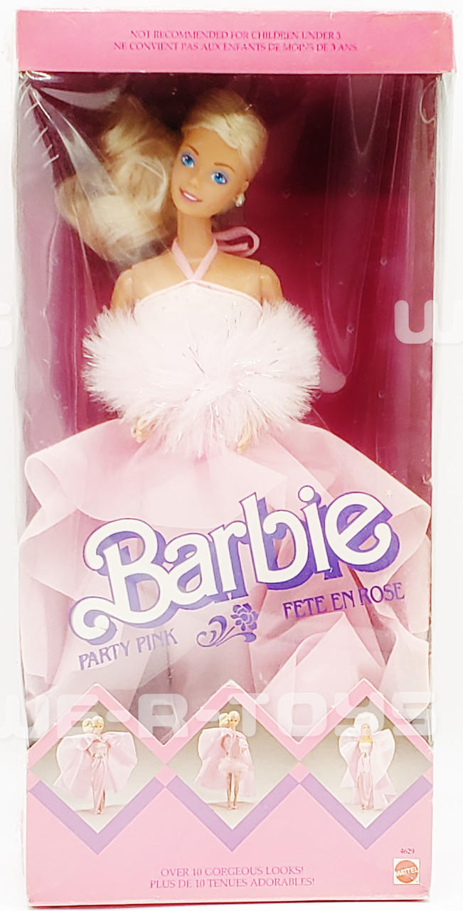 Barbie Party Pink Fete En Rose Doll Blonde Mattel 1987 No. 4629 NRFB -  We-R-Toys