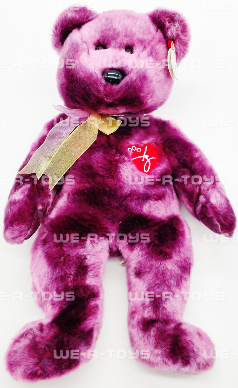 TY 2000年モデル パープルベア Ty Beanie Babies 2000 Signature Plush Purple Teddy Bear (8.5