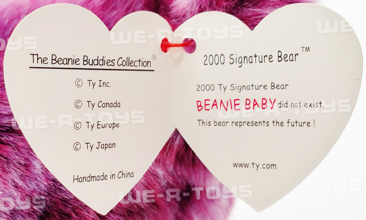 TY 2000年モデル パープルベア VTG 2000 TY Beanie Baby • Purple EMPLOYEE Bear Lg 14” Ht | eBay