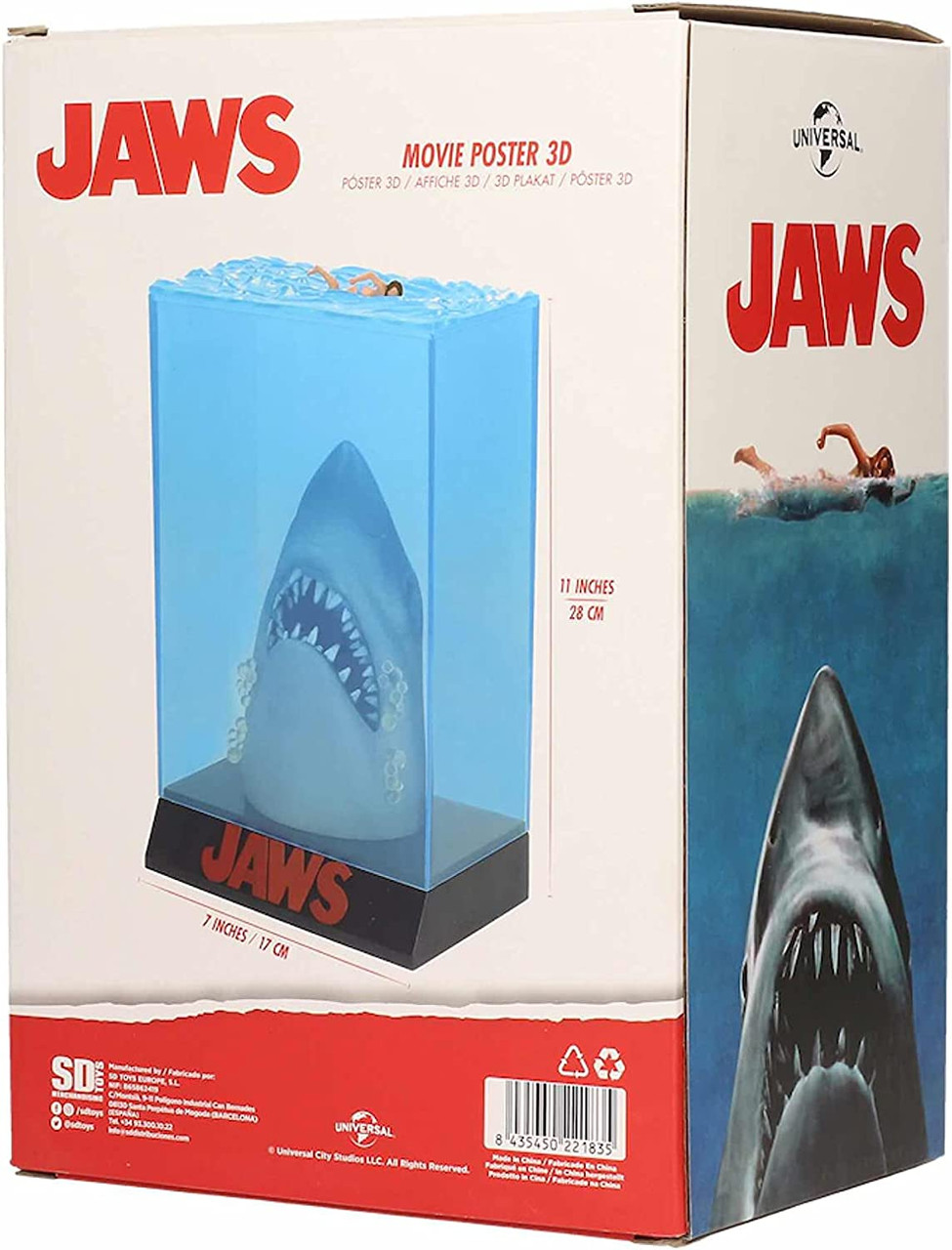 Jaws Movie Poster 3D Statue 11IN SD Toys - We-R-Toys