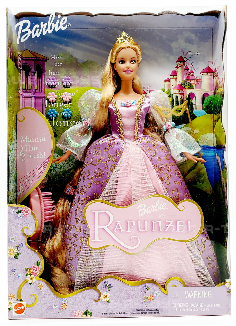 Barbie as Rapunzel Doll with Musical Hair Brush 2001 Mattel 55532