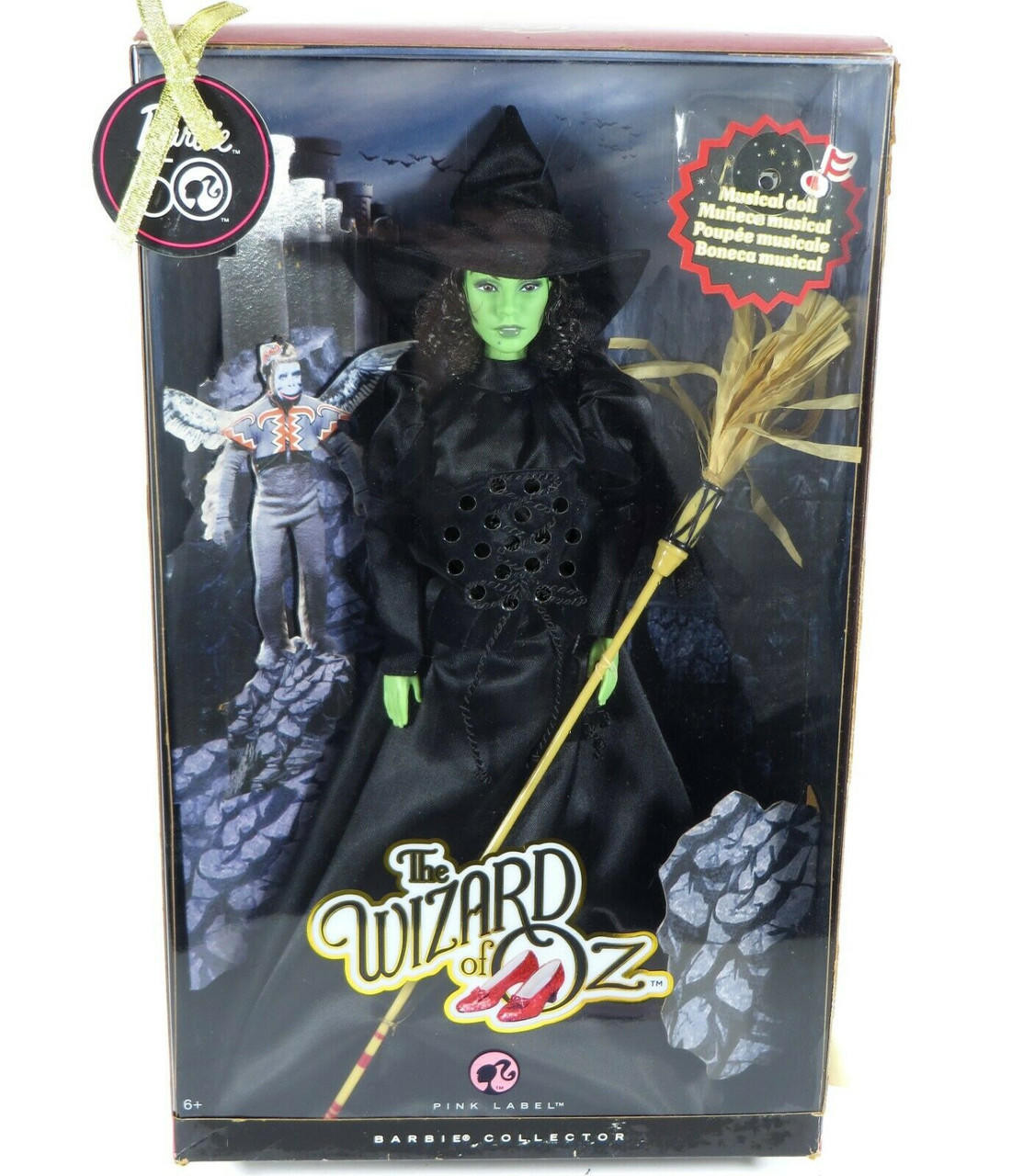 Wicked Witch of the West Barbie Doll Pink Label 2008 Mattel #N6561 Wizard  of Oz